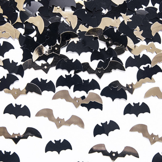 Halloween Black and Gold Bat Confetti Halloween Black and Gold Bat Confetti