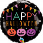 Happy Halloween Round Foil Balloon - Inflated Happy Halloween Round Foil Balloon - Inflated