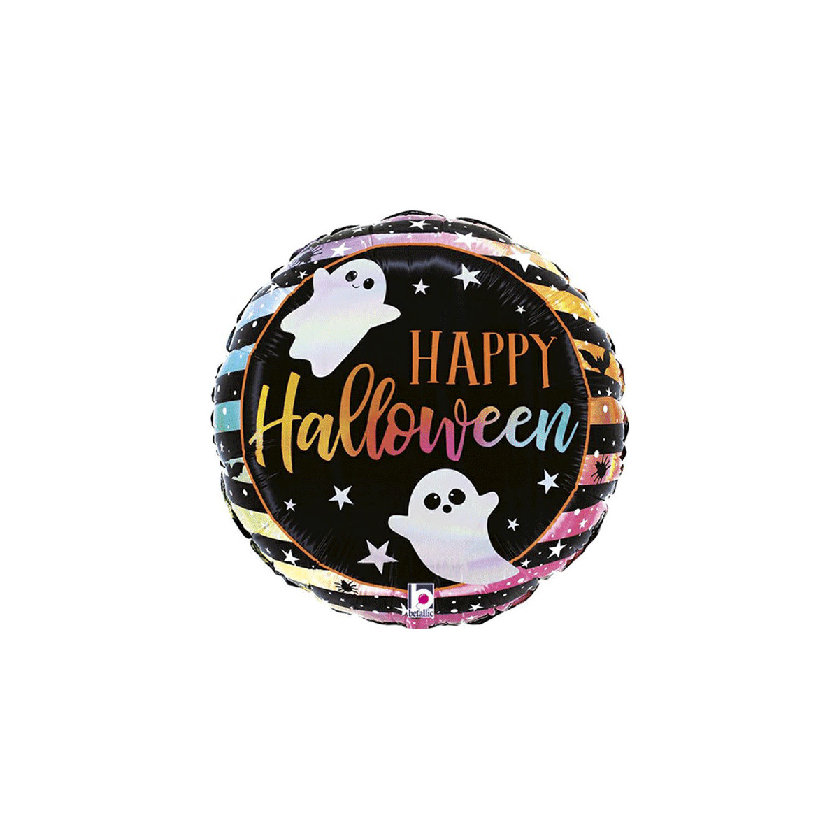 Happy Halloween Round Foil Balloon - Inflated Happy Halloween Round Foil Balloon - Inflated
