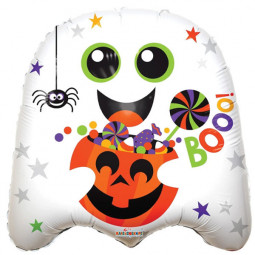 Halloween Ghost Foil Balloon - Inflated