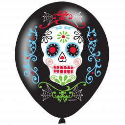 Day of the Dead Latex Balloons - Inflation Options