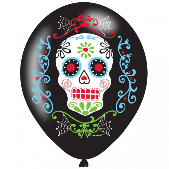Day of the Dead Latex Balloons - Inflation Options