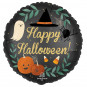 Happy Halloween Spooky Night Round Foil Balloon - Inflated Happy Halloween Spooky Night Round Foil Balloon - Inflated