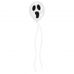 Halloween Ghost Latex Balloons - Inflation Options