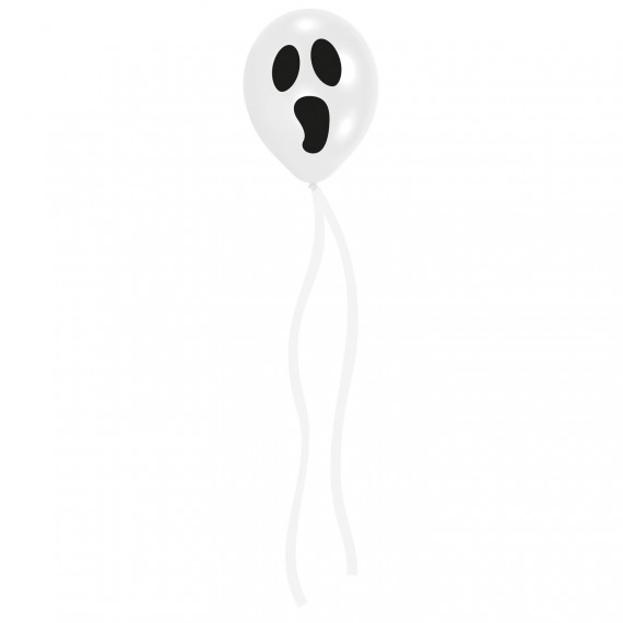 Halloween Ghost Latex Balloons - Inflation Options Halloween Ghost Latex Balloons - Inflation Options