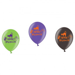 Happy Halloween Latex Balloons - Inflation Options