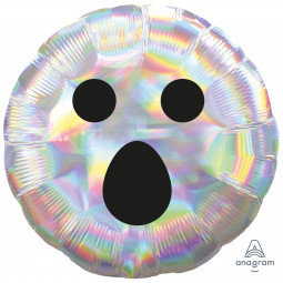 Ghost Round Foil Balloon - Inflated