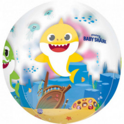 Baby Shark Clear Orbz Balloon - Inflated