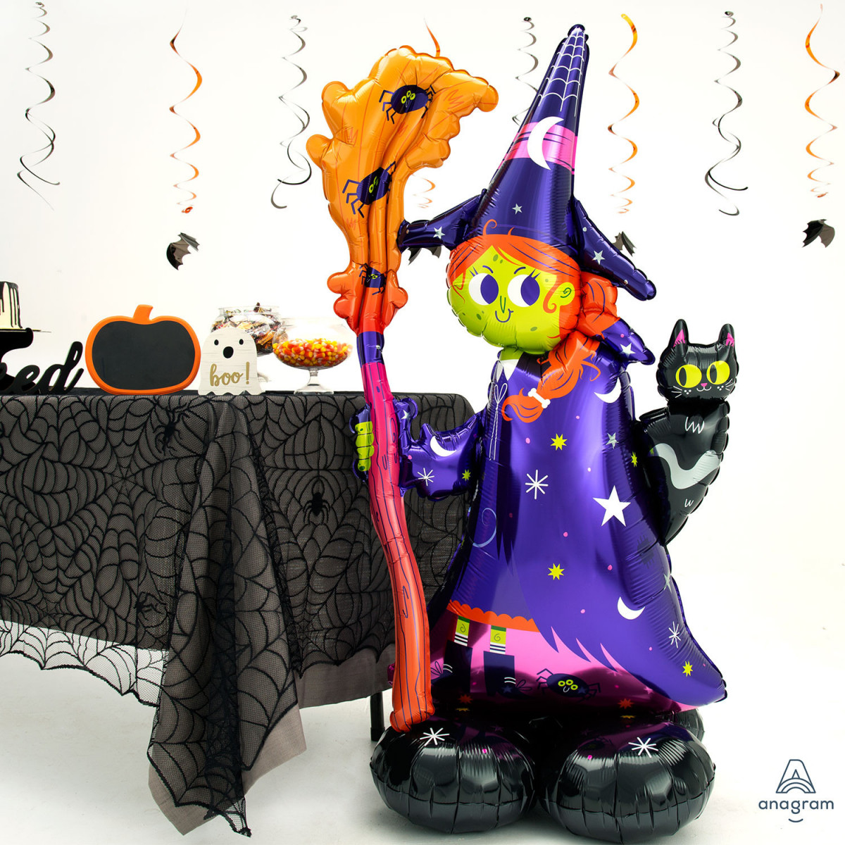 Scary Witch Airloonz Foil Balloon - Inflated
