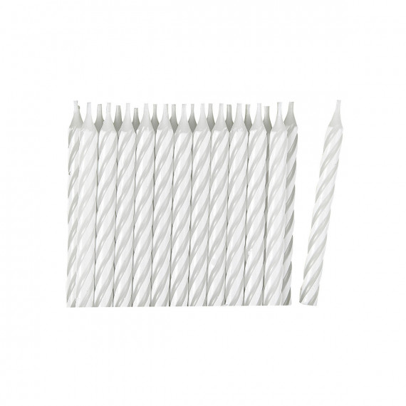 White Stripe Candles