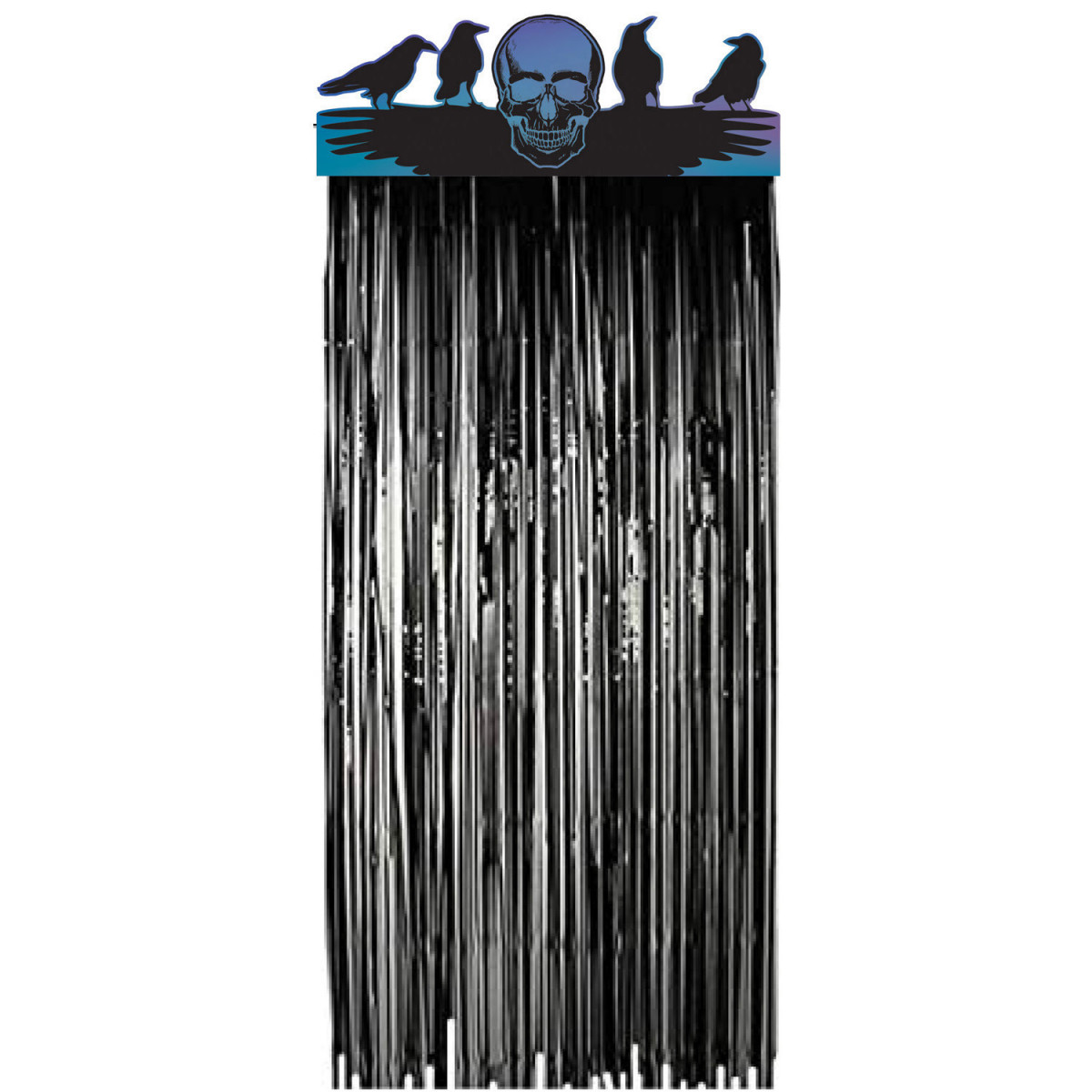 Black Crow Door Curtain