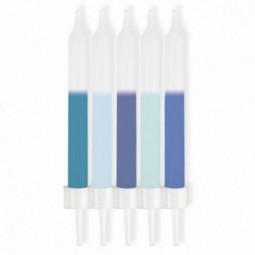 Blue Ombre Skinny Candles