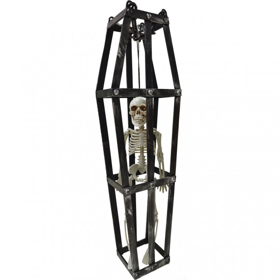 Halloween Hanging Skeleton in Cage Decoration Halloween Hanging Skeleton in Cage Decoration