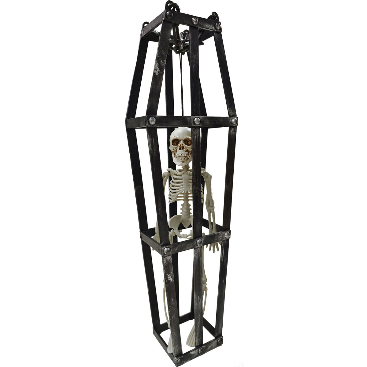 Halloween Hanging Skeleton in Cage Decoration Halloween Hanging Skeleton in Cage Decoration