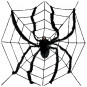 Large Spider in Web Halloween Decoration