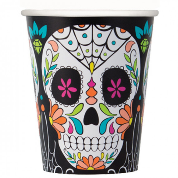 Halloween Day of the Dead Paper Cups Halloween Day of the Dead Paper Cups