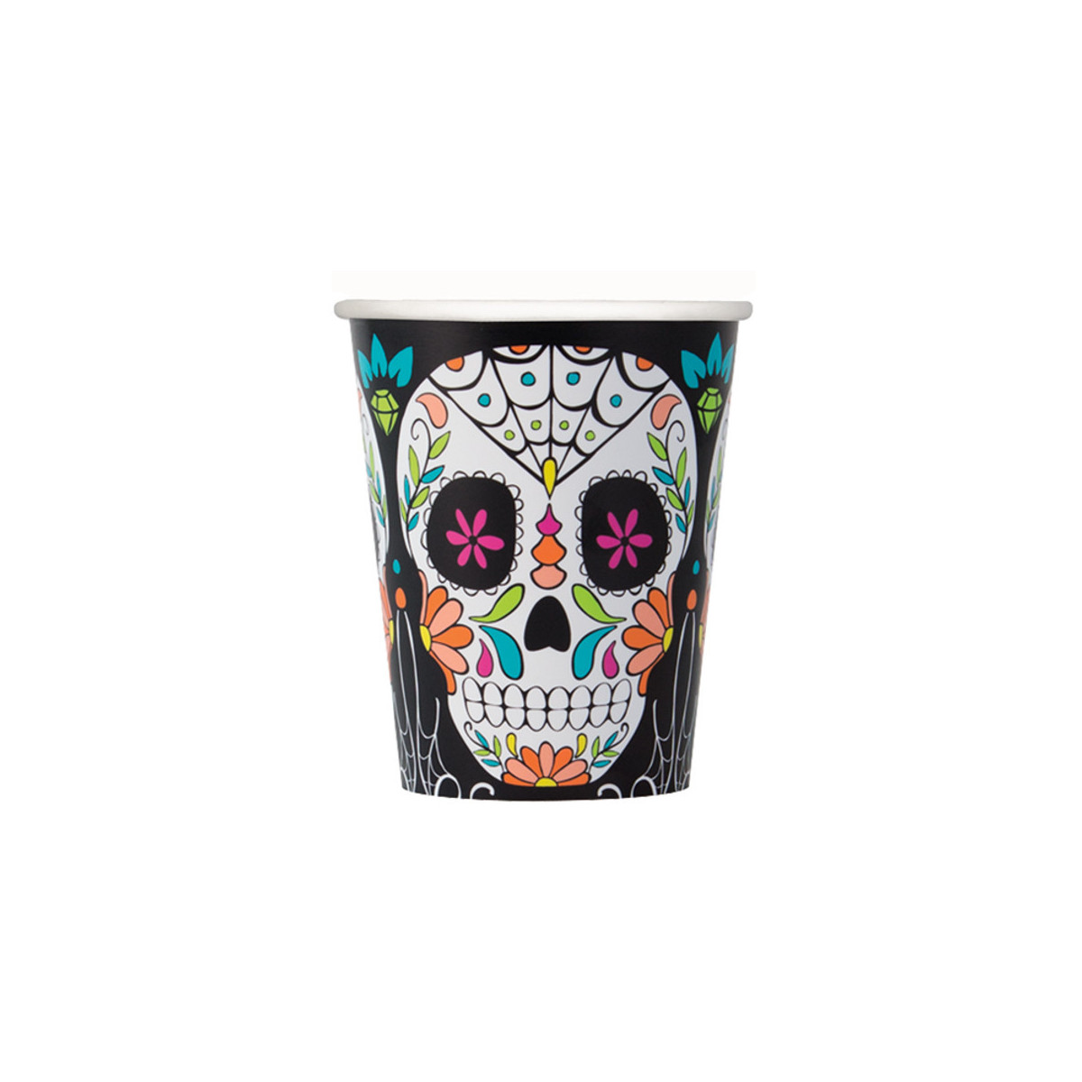 Halloween Day of the Dead Paper Cups Halloween Day of the Dead Paper Cups