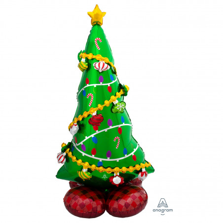 Christmas Tree Airloonz Foil Balloon - Inflated