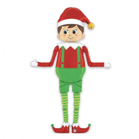 Special Delivery Elf Airwalker Foil Balloon - Inflated Special Delivery Elf Airwalker Foil Balloon - Inflated