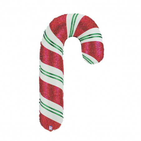 Candy Cane Supershape Foil Balloon - Inflated