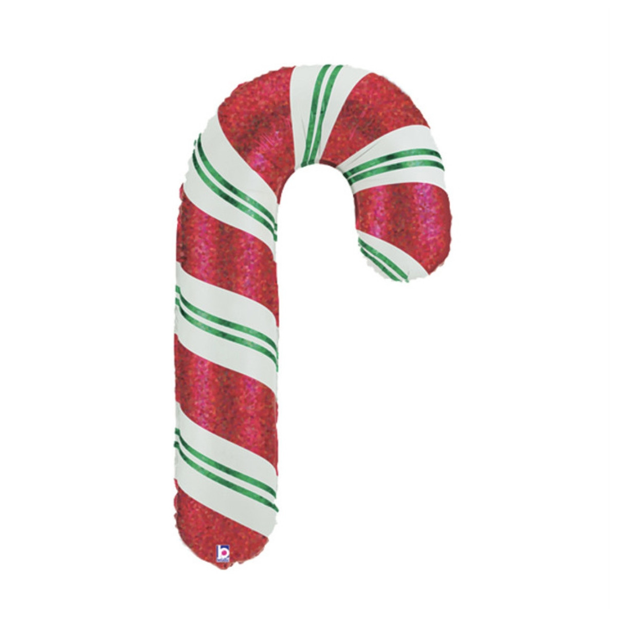 Candy Cane Supershape Foil Balloon - Inflated