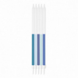 Tall Blue Ombre Skinny Candles