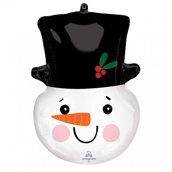 Snowman Supershape Foil Balloon - Inflated