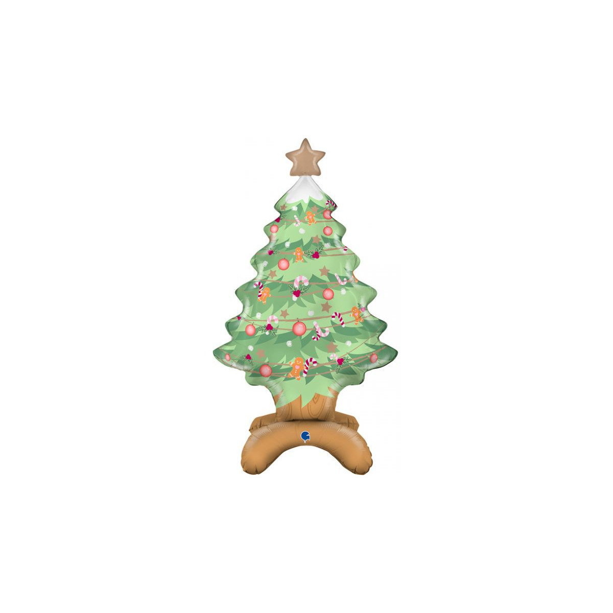 Christmas Tree Air Filled Foil Balloon - Inflated Christmas Tree Air Filled Foil Balloon - Inflated