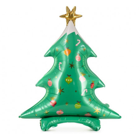 Christmas Tree Air Filled Foil Balloon - Inflated