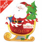 Santa’s Sleigh Air Filled Foil Balloon - Inflated Santa’s Sleigh Air Filled Foil Balloon - Inflated