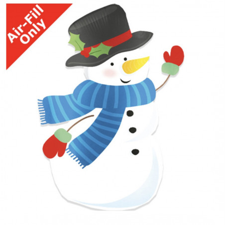Snowman Air Filled Foil Balloon - Inflated