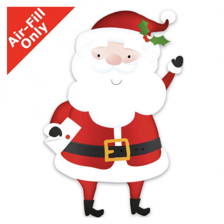 Standing Santa Air Filled Foil Balloon - Inflated