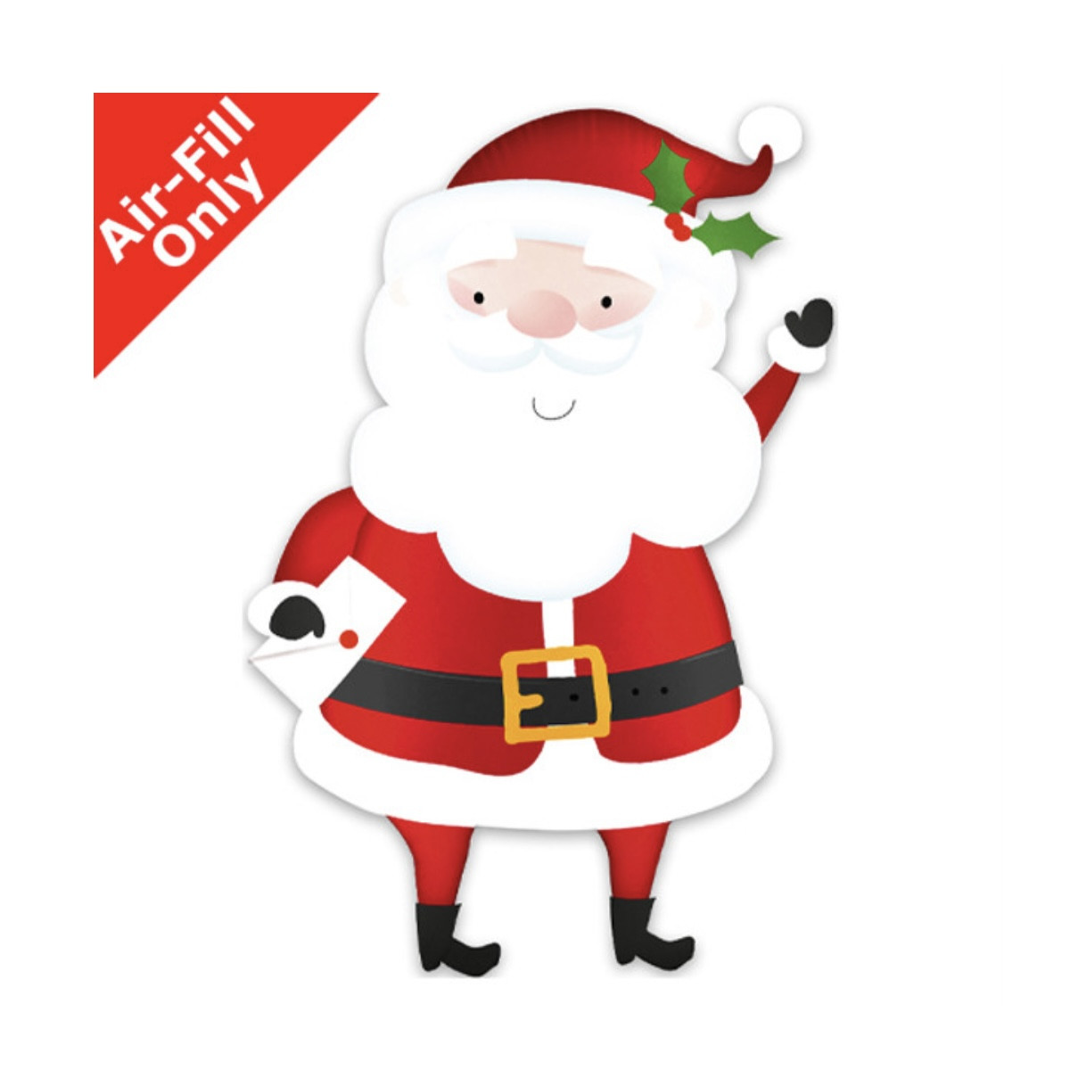 Standing Santa Air Filled Foil Balloon - Inflated