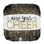 New Year Cheer Square Foil Balloon - Inflated