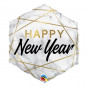 Marble Happy New Year Square Foil Balloon - Inflated Marble Happy New Year Square Foil Balloon - Inflated