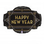 Happy New Year Supershape Foil Balloon - Inflated