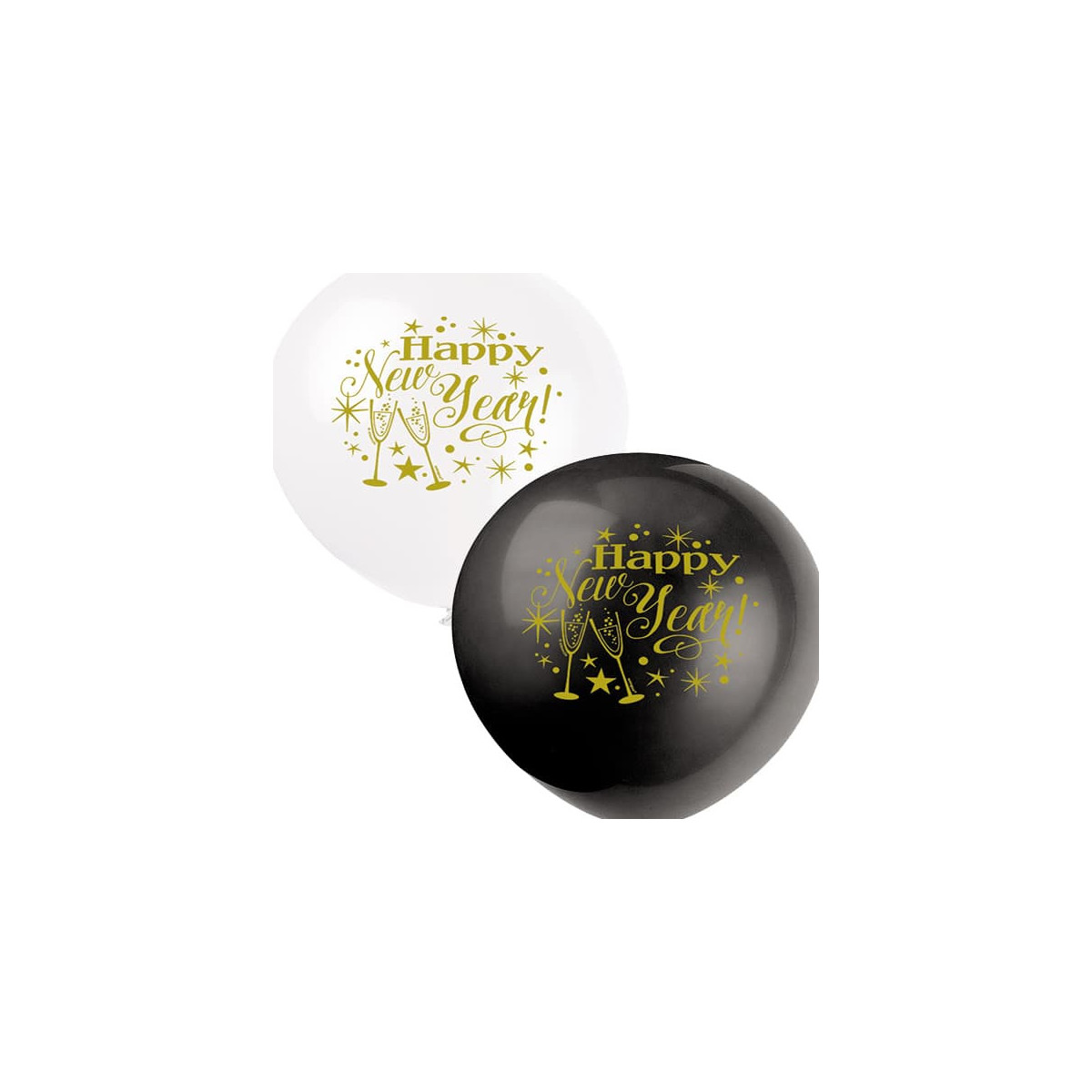 Happy New Year Latex Balloons - Inflation Options Happy New Year Latex Balloons - Inflation Options