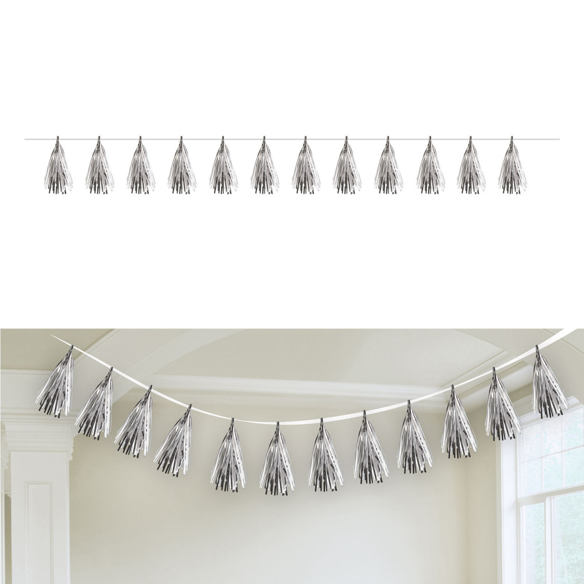Silver Tassle Garlands - 6m Silver Tassle Garlands - 6m