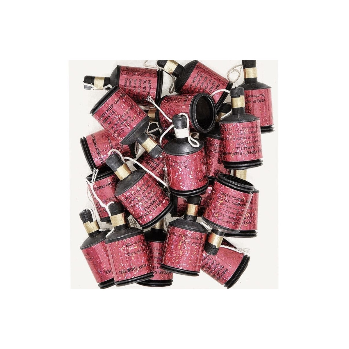 Red Holographic Party Poppers