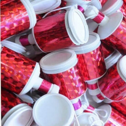 Red Holographic Party Poppers