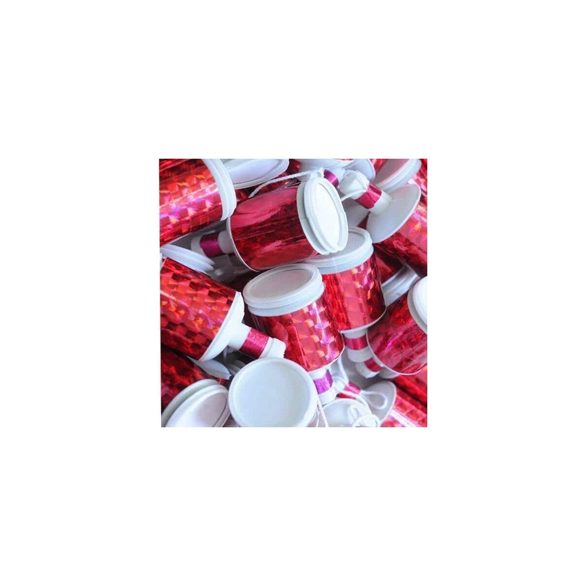 Red Holographic Party Poppers