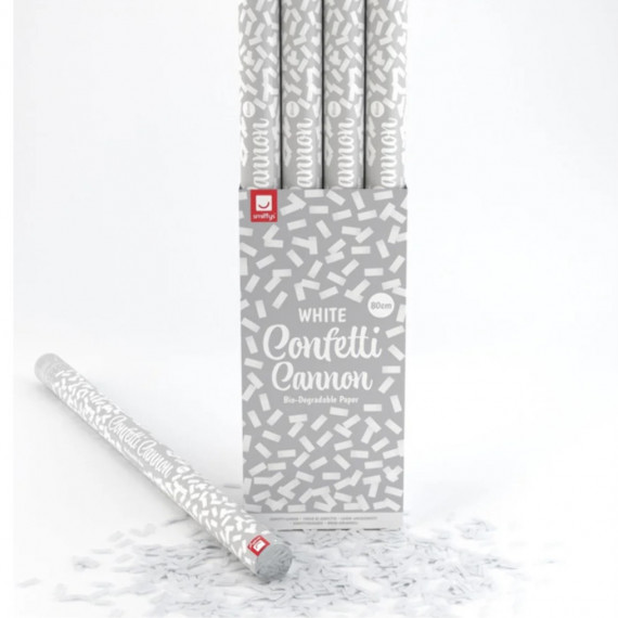 Biodegradable White Confetti Cannon
