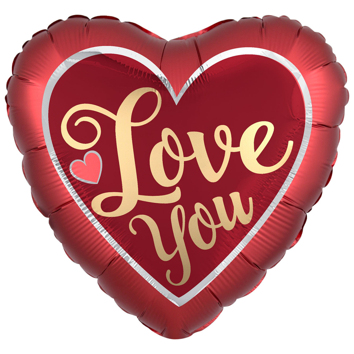 Love You Red Heart Supershape Foil Balloon - Inflated Love You Red Heart Supershape Foil Balloon - Inflated