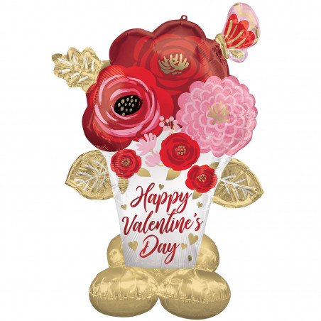 Bunch of Flowers Airloonz Foil Balloon - Inflated