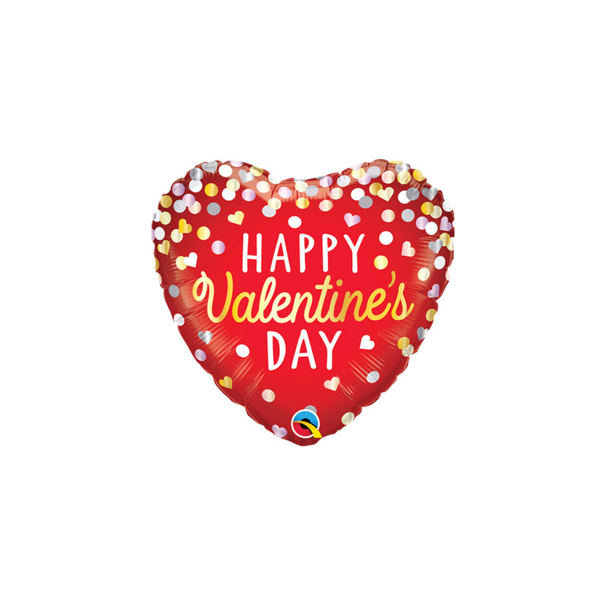 Happy Valentines Day Red Heart Foil Balloon - Inflated Happy Valentines Day Red Heart Foil Balloon - Inflated