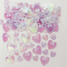 Iridescent Heart Confetti