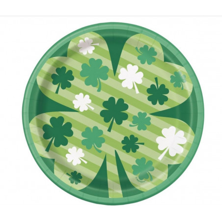 Lucky Clover Small Paper Plates