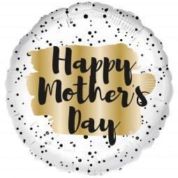 Happy Mothers Day Round Foil Balloon - Inflated