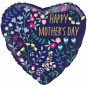 Happy Mothers Day Heart Foil Balloon - Inflated Happy Mothers Day Heart Foil Balloon - Inflated