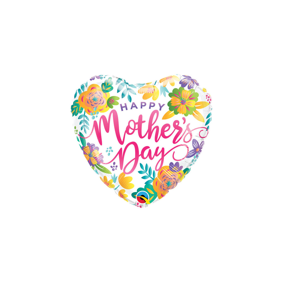 Happy Mothers Day Heart Foil Balloon - Inflated Happy Mothers Day Heart Foil Balloon - Inflated